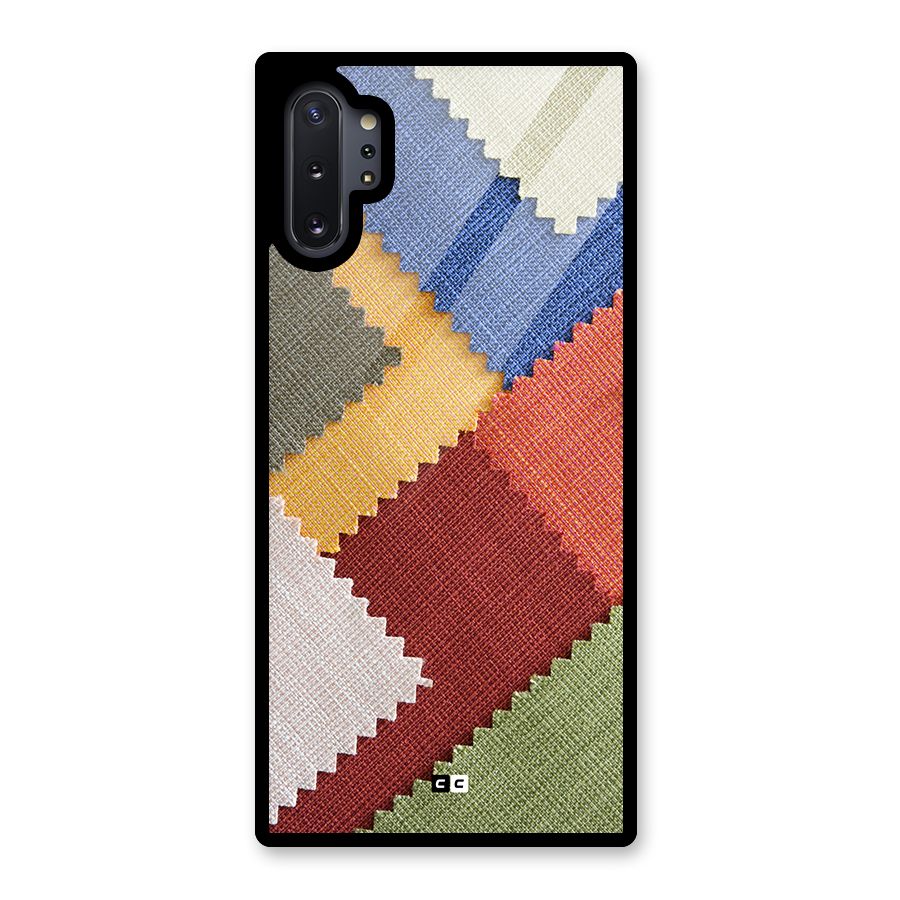 Printed Fabric Glass Back Case for Galaxy Note 10 Plus