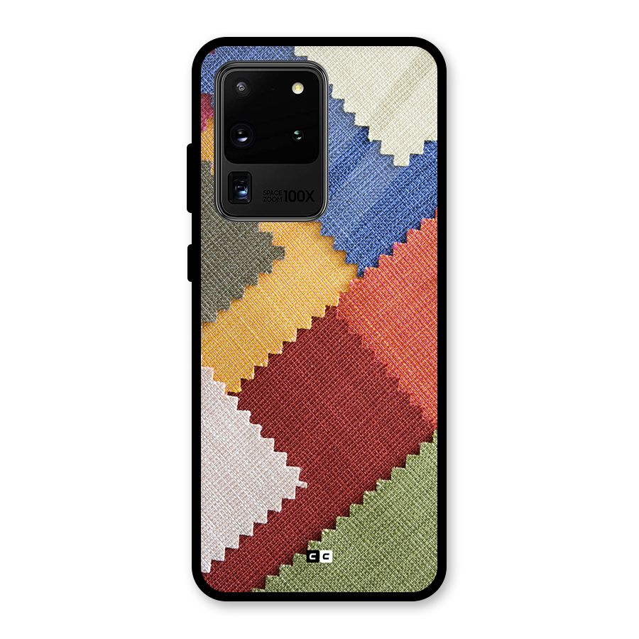 Printed Fabric Glass Back Case for Galaxy S20 Ultra