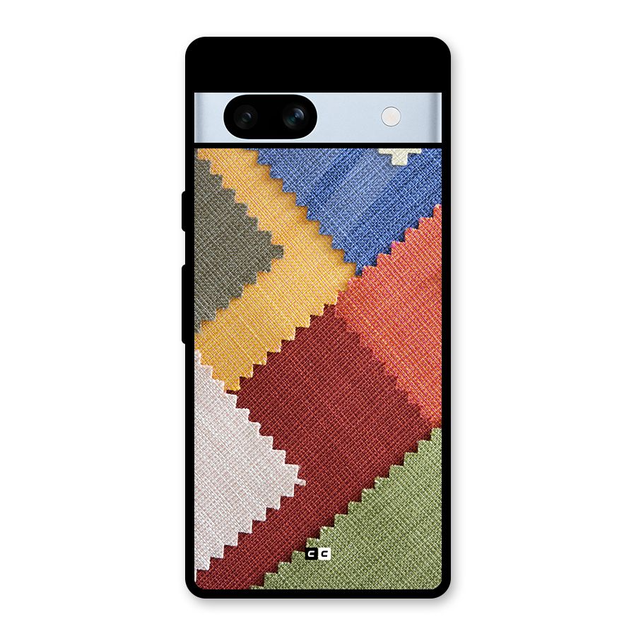 Printed Fabric Glass Back Case for Google Pixel 7a