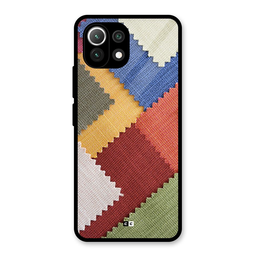 Printed Fabric Glass Back Case for Mi 11 Lite NE 5G