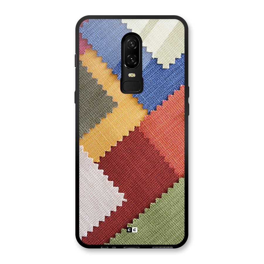 Printed Fabric Glass Back Case for OnePlus 6