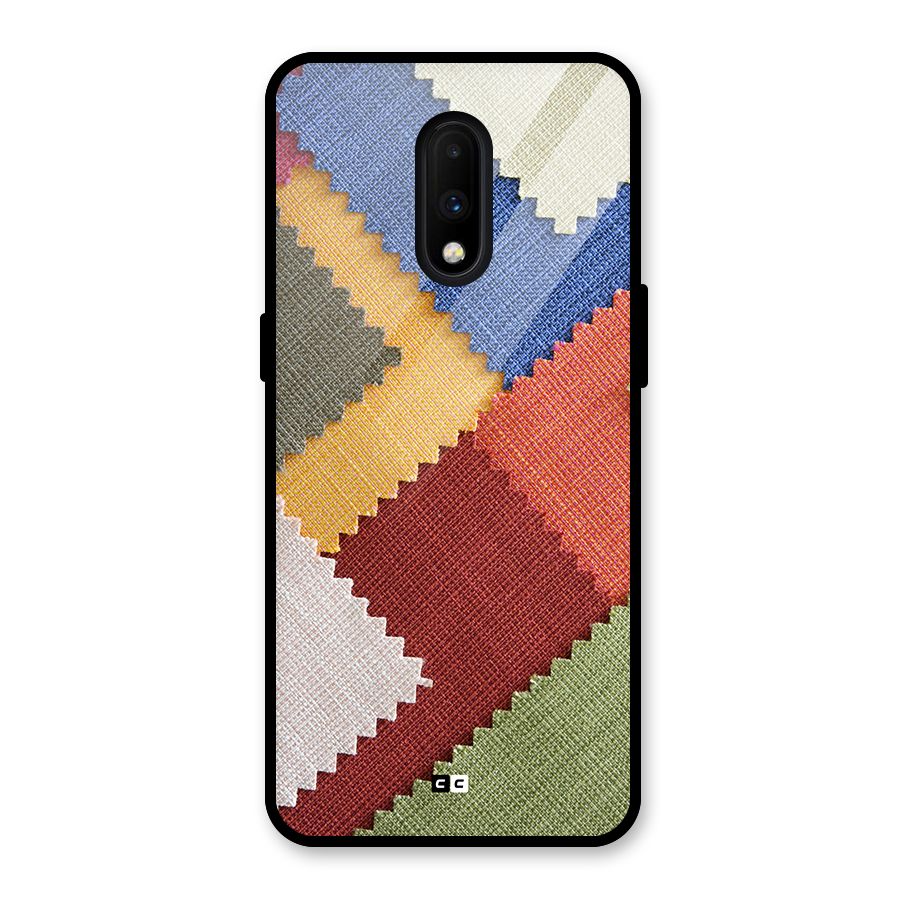 Printed Fabric Glass Back Case for OnePlus 7