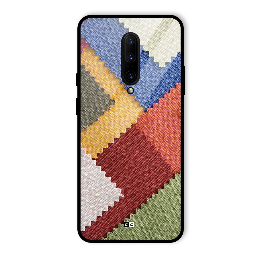 Printed Fabric Glass Back Case for OnePlus 7 Pro