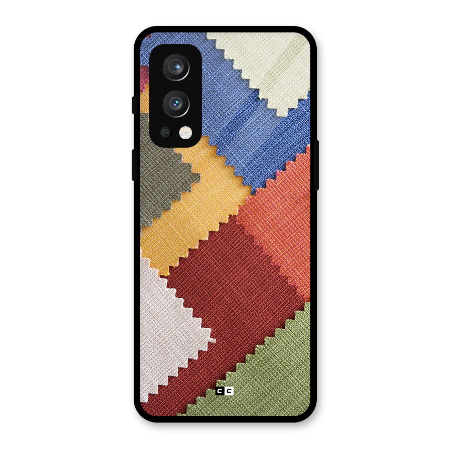 Printed Fabric Glass Back Case for OnePlus Nord 2 5G