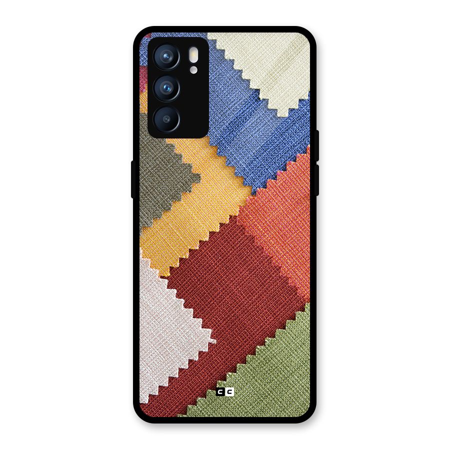 Printed Fabric Glass Back Case for Oppo Reno6 5G