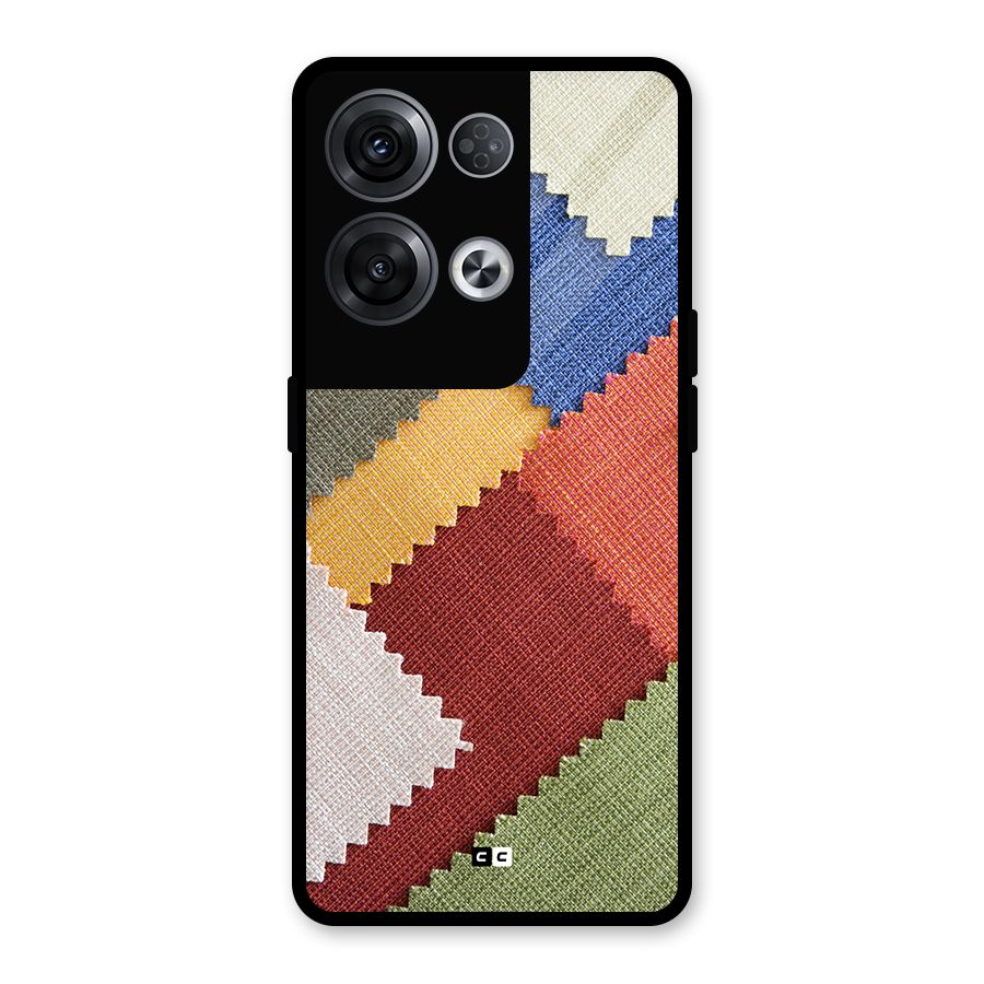 Printed Fabric Glass Back Case for Oppo Reno8 Pro 5G