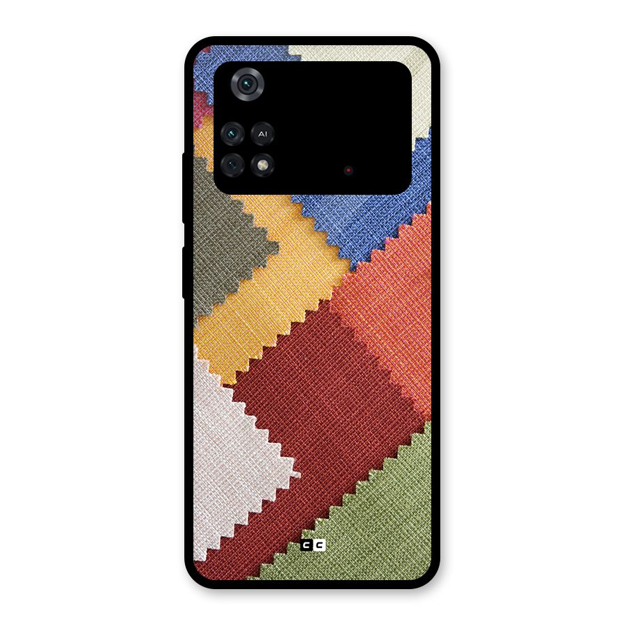 Printed Fabric Glass Back Case for Poco M4 Pro 4G