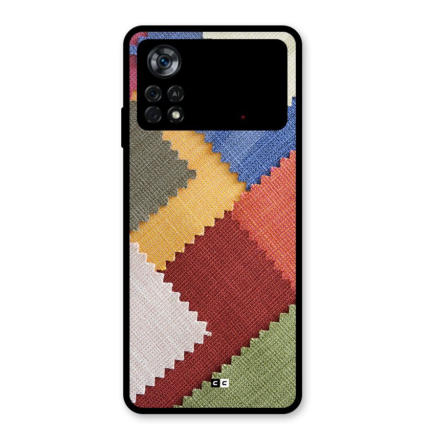 Printed Fabric Glass Back Case for Poco X4 Pro 5G