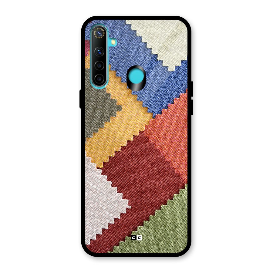 Printed Fabric Glass Back Case for Realme 5i