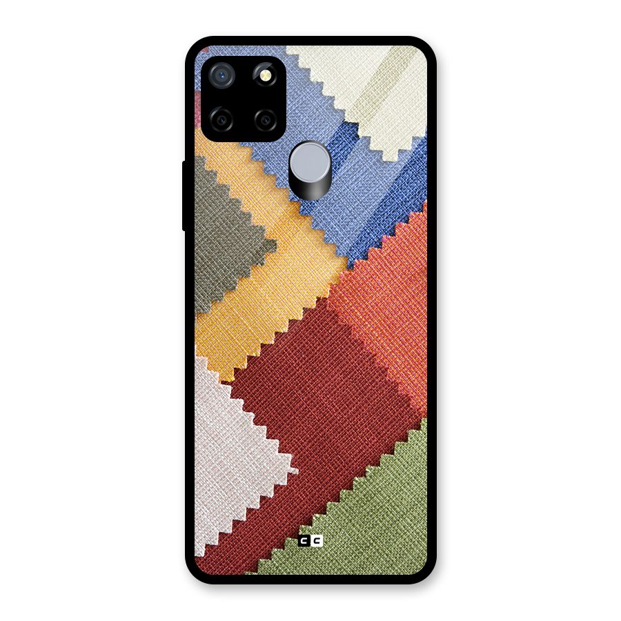 Printed Fabric Glass Back Case for Realme C12