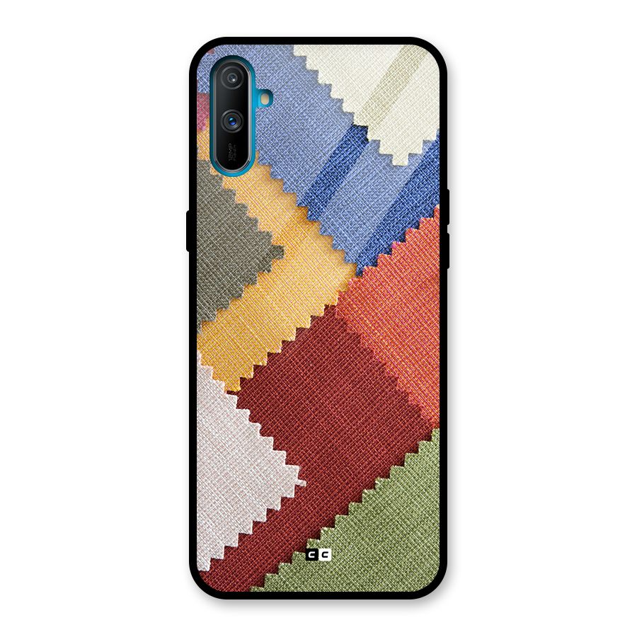Printed Fabric Glass Back Case for Realme C3