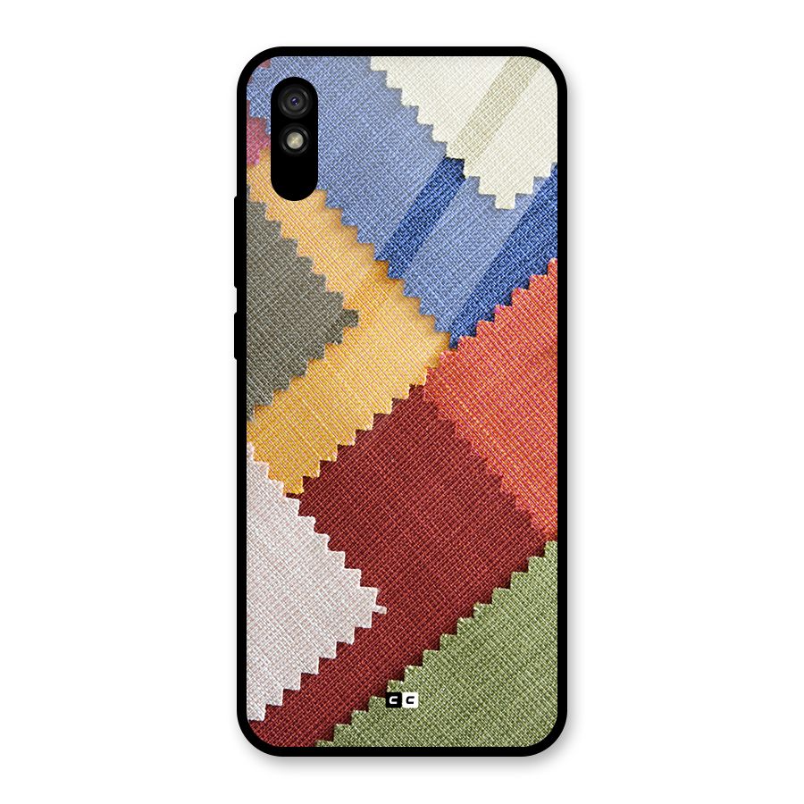 Printed Fabric Glass Back Case for Redmi 9A