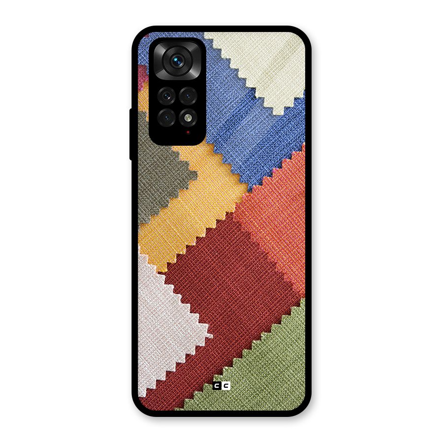 Printed Fabric Glass Back Case for Redmi Note 11S