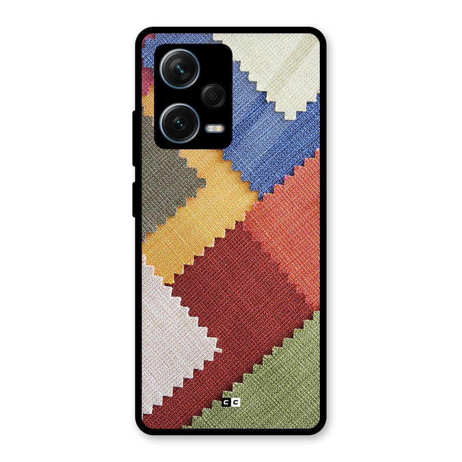 Printed Fabric Glass Back Case for Redmi Note 12 Pro Plus 5G