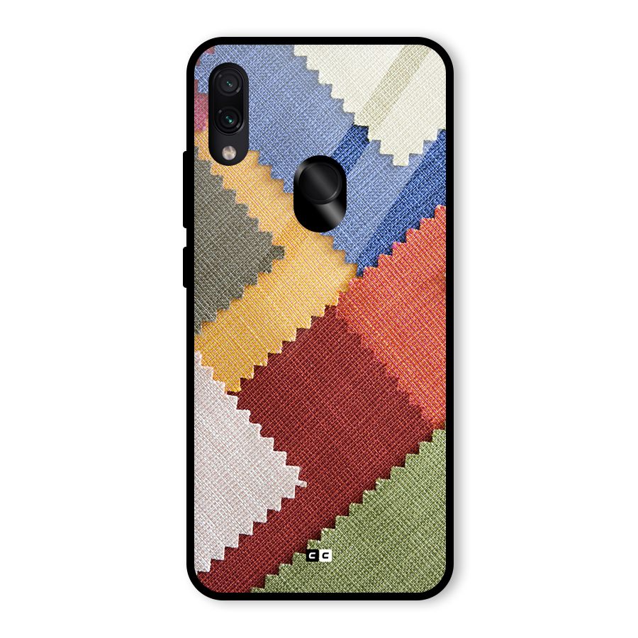 Printed Fabric Glass Back Case for Redmi Note 7 Pro