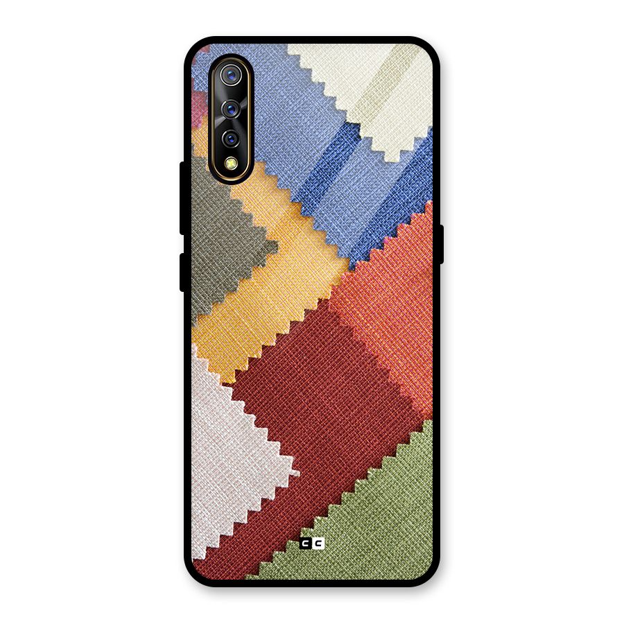 Printed Fabric Glass Back Case for Vivo S1