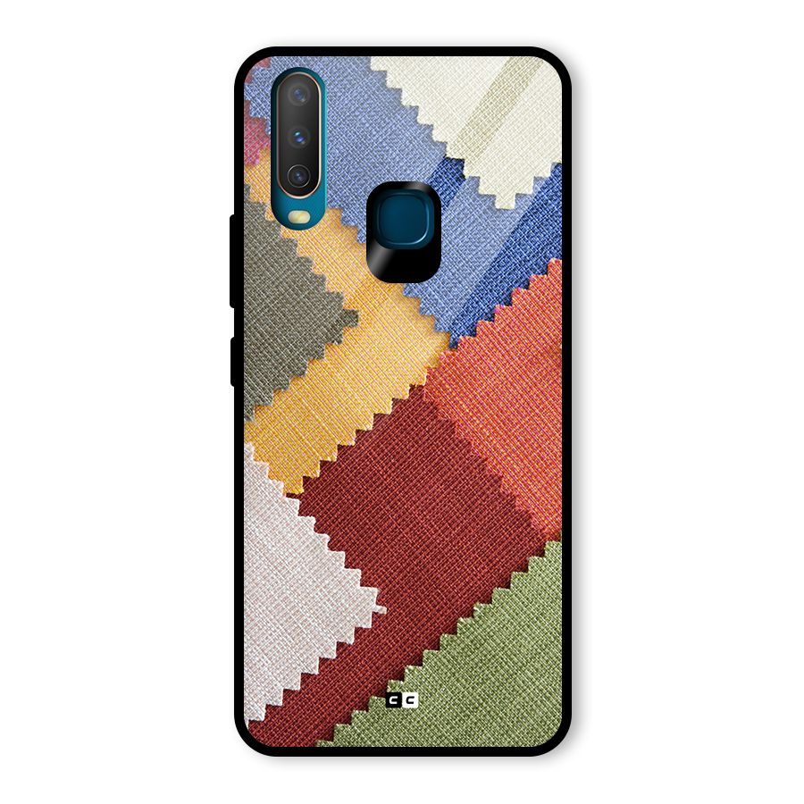 Printed Fabric Glass Back Case for Vivo U10