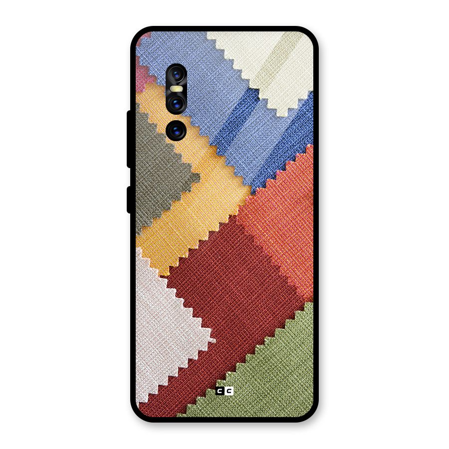 Printed Fabric Glass Back Case for Vivo V15 Pro