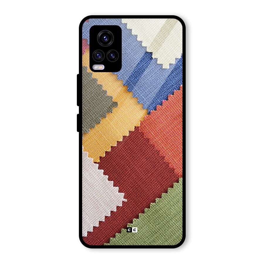 Printed Fabric Glass Back Case for Vivo V20