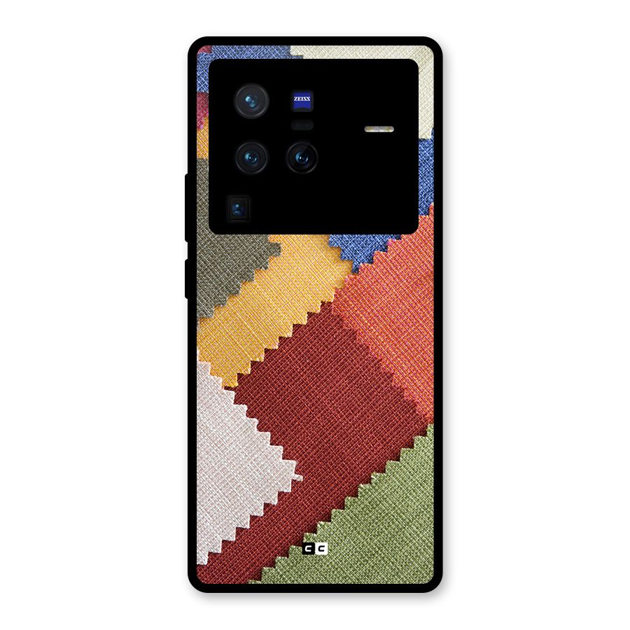 Printed Fabric Glass Back Case for Vivo X80 Pro