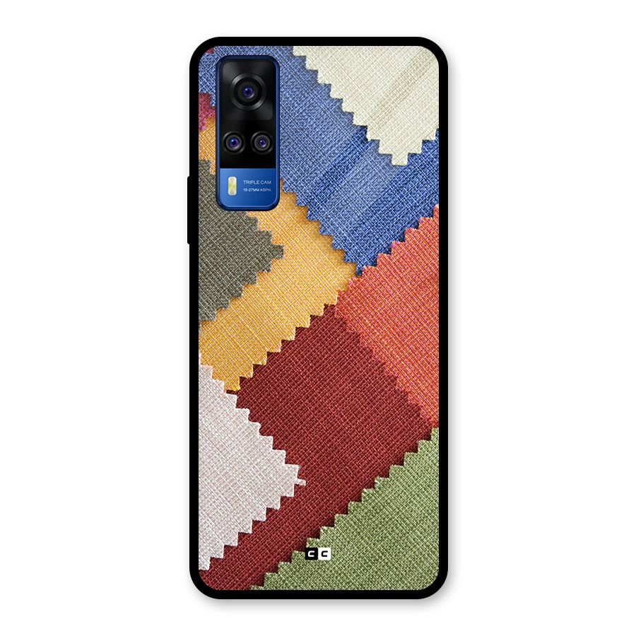 Printed Fabric Glass Back Case for Vivo Y31