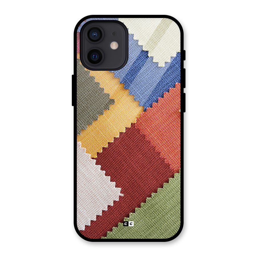 Printed Fabric Glass Back Case for iPhone 12