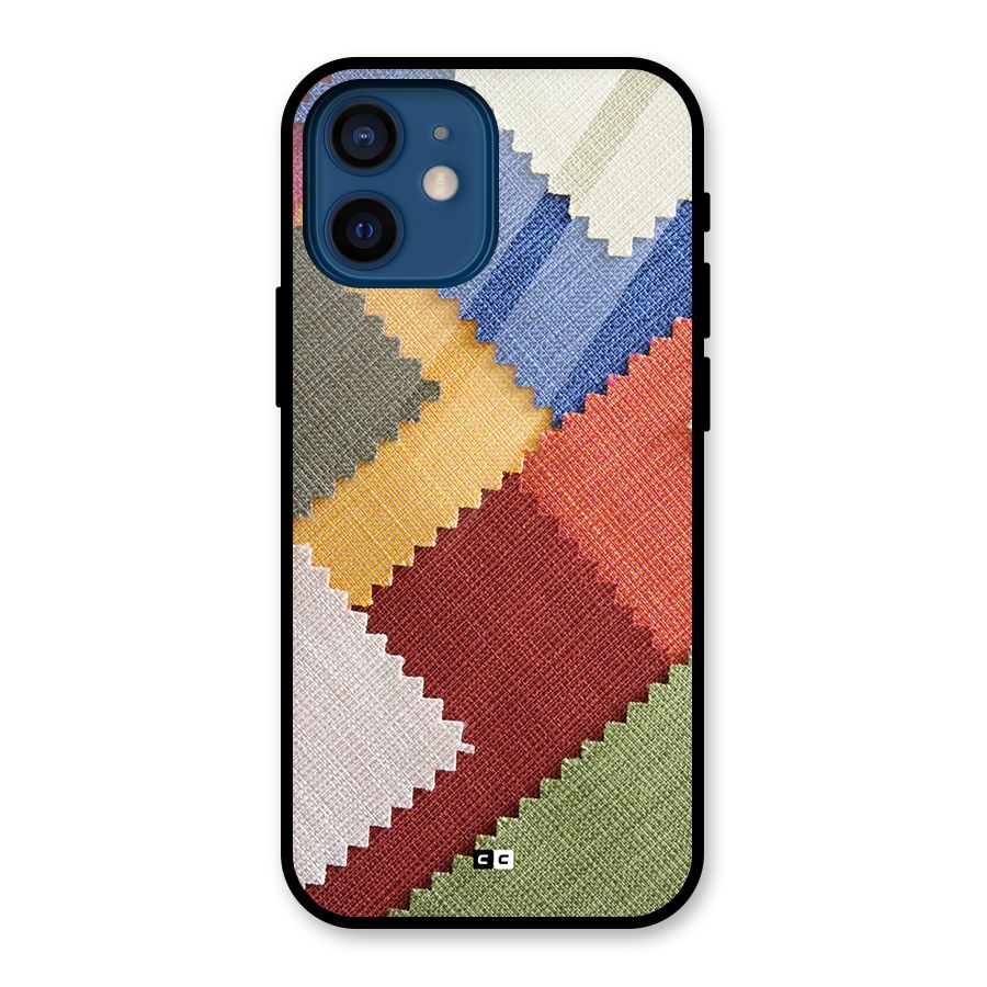 Printed Fabric Glass Back Case for iPhone 12 Mini