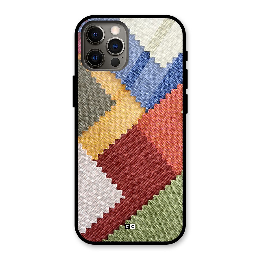 Printed Fabric Glass Back Case for iPhone 12 Pro