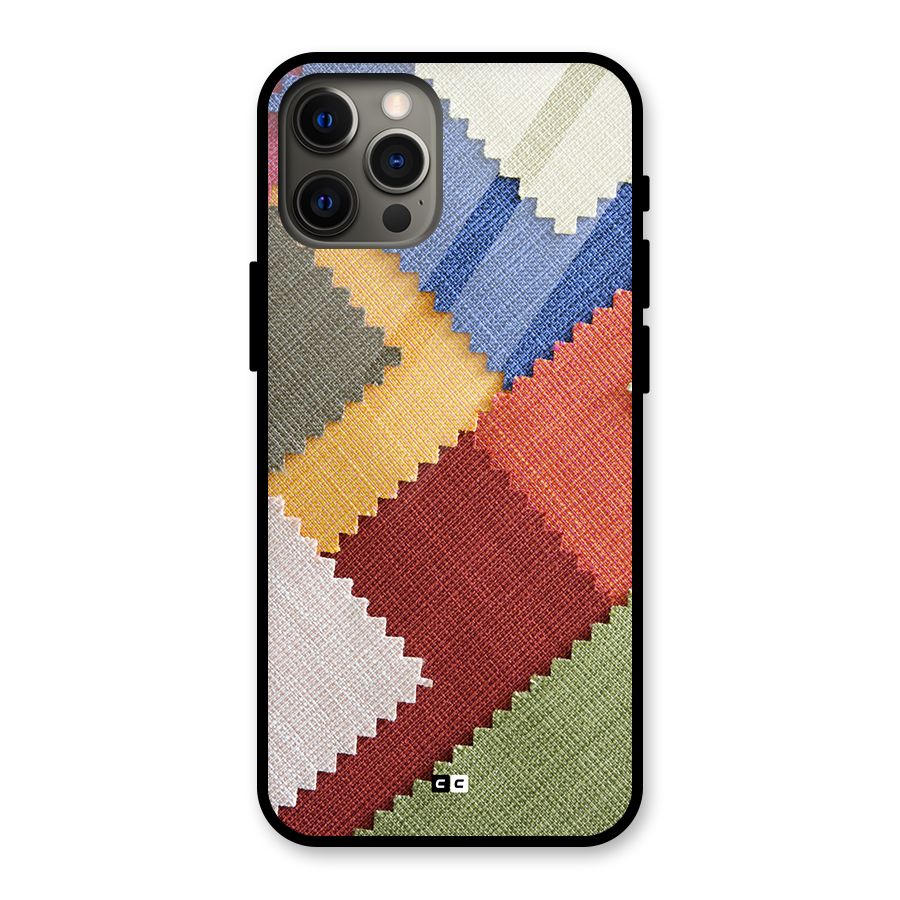 Printed Fabric Glass Back Case for iPhone 12 Pro Max