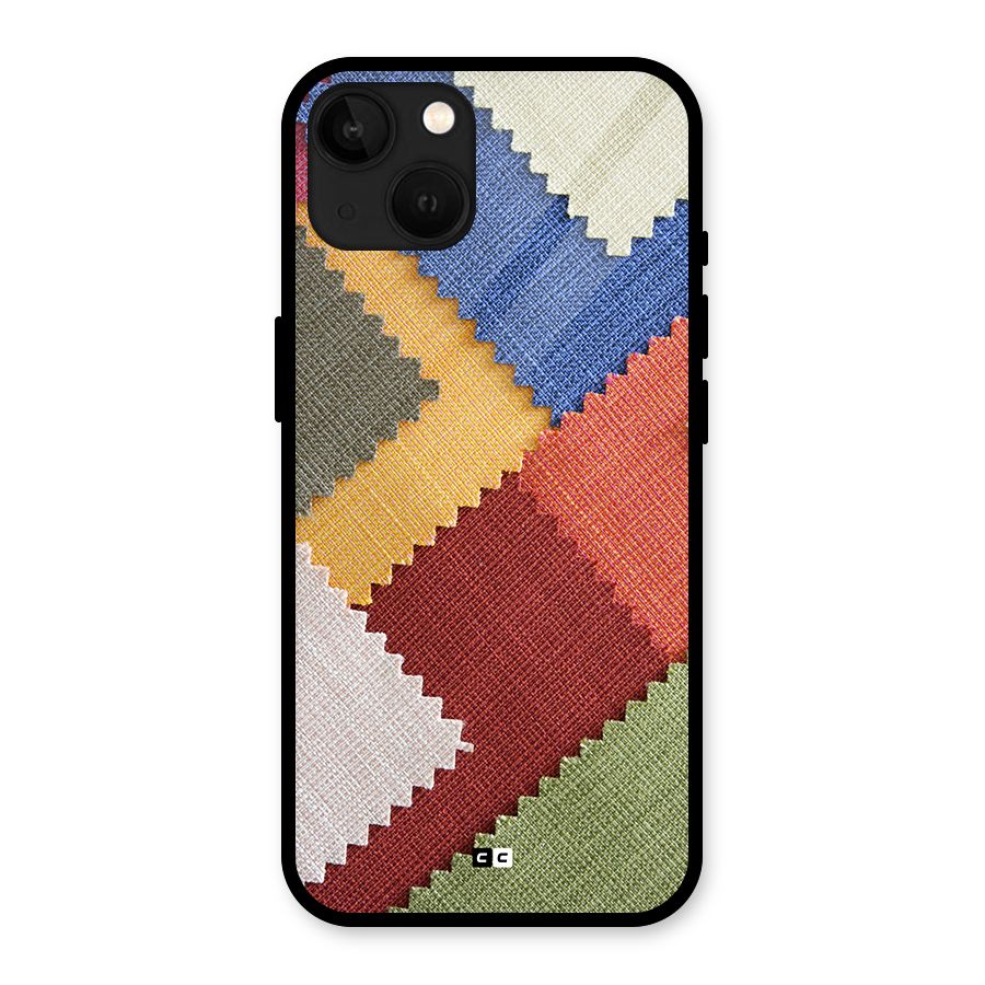 Printed Fabric Glass Back Case for iPhone 13