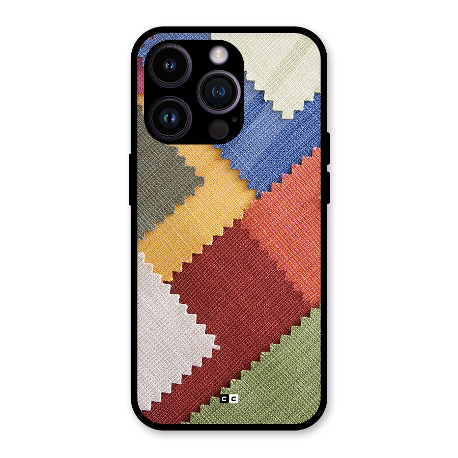 Printed Fabric Glass Back Case for iPhone 14 Pro