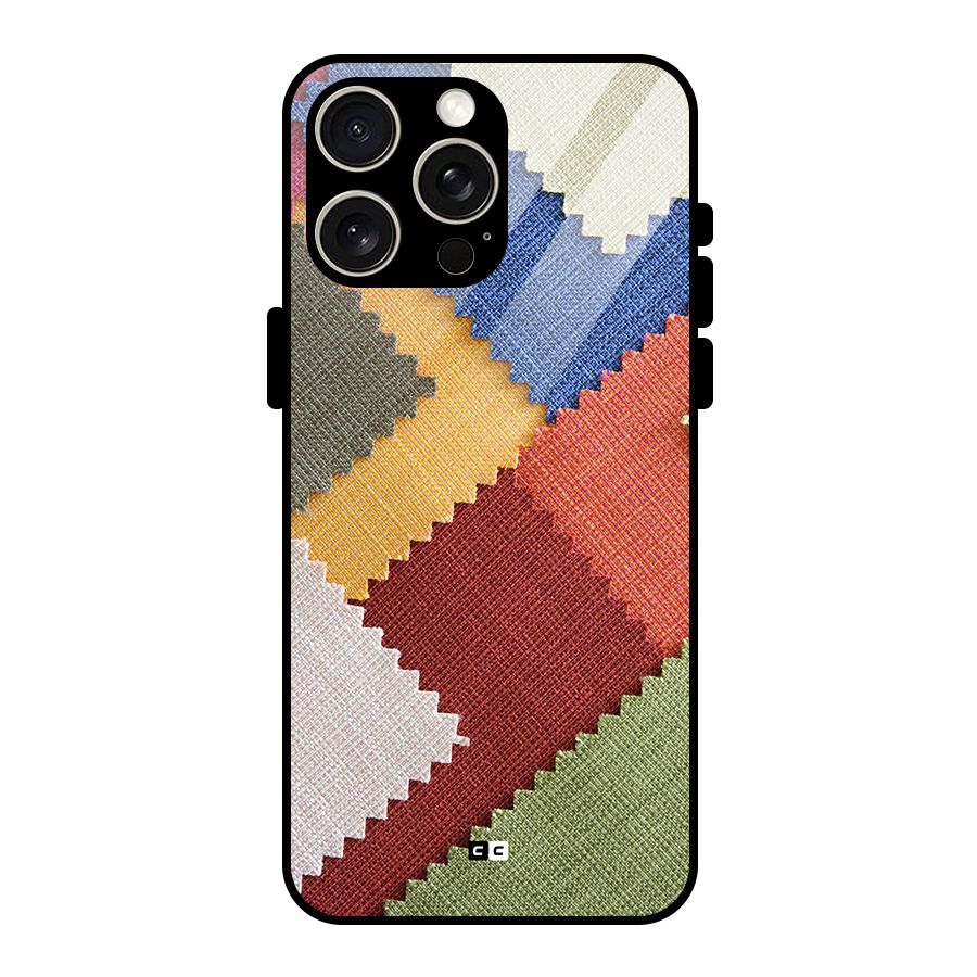 Printed Fabric Glass Back Case for iPhone 15 Pro Max