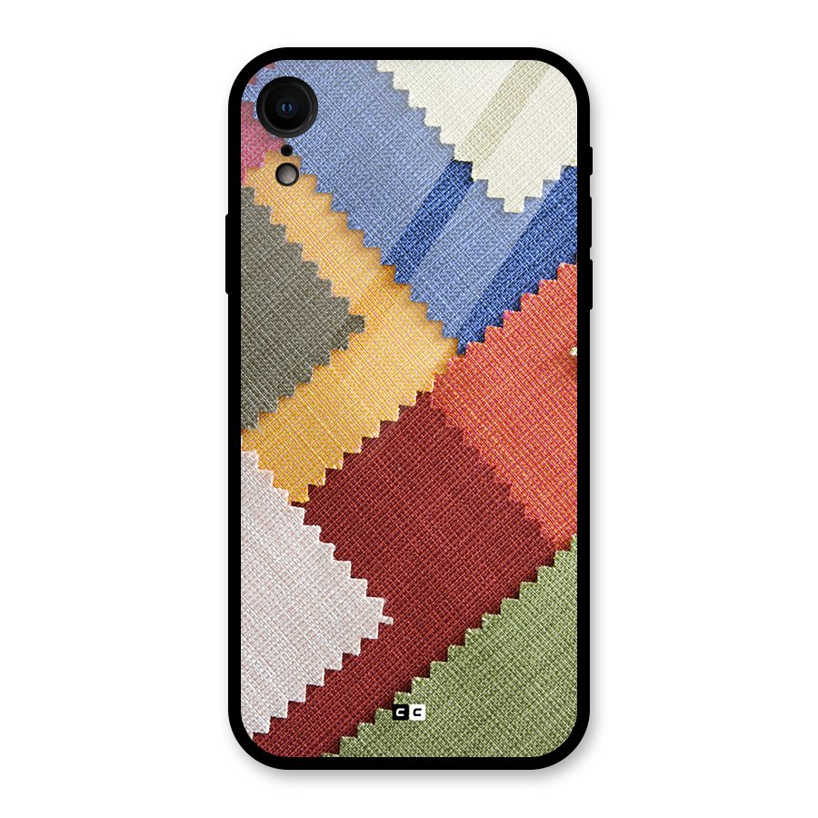 Printed Fabric Glass Back Case for iPhone XR