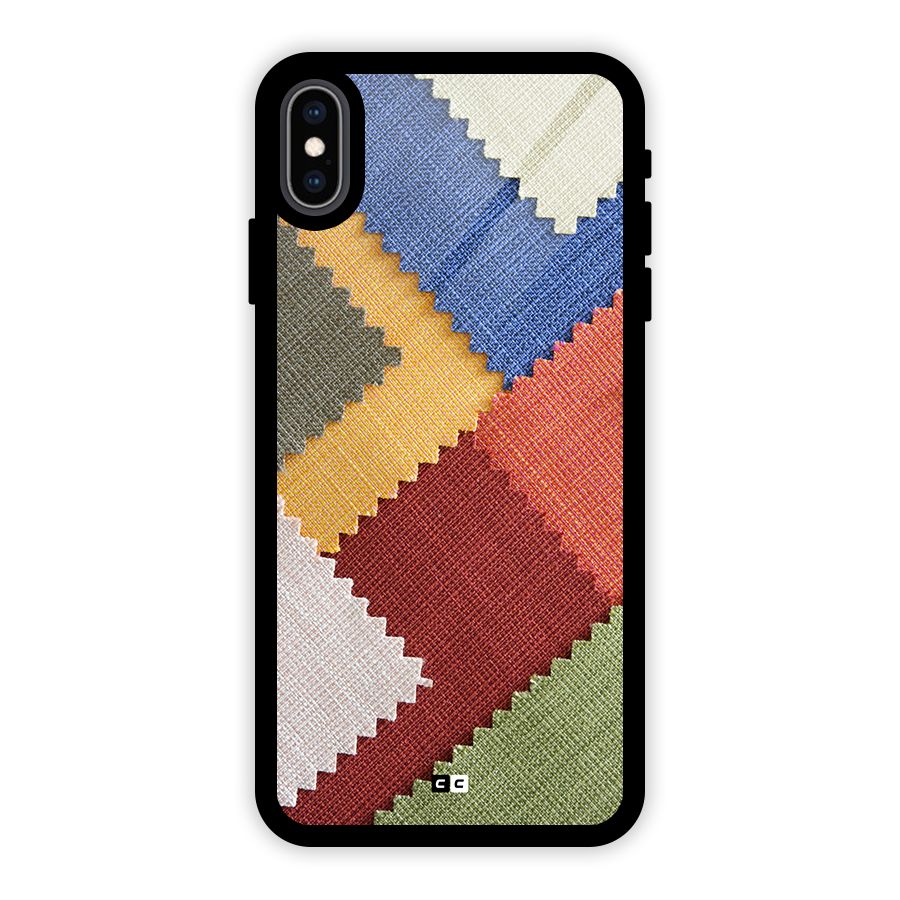 Printed Fabric Glass Back Case for iPhone XS Max
