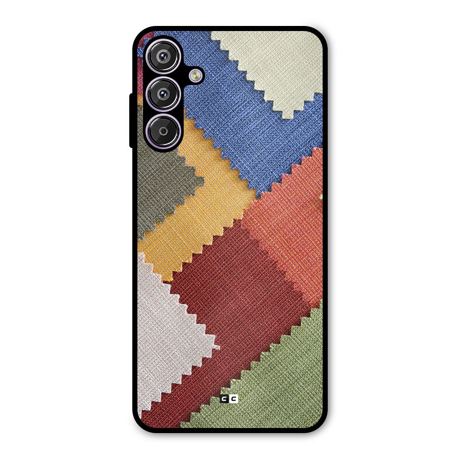 Printed Fabric Metal Back Case for Galaxy M15