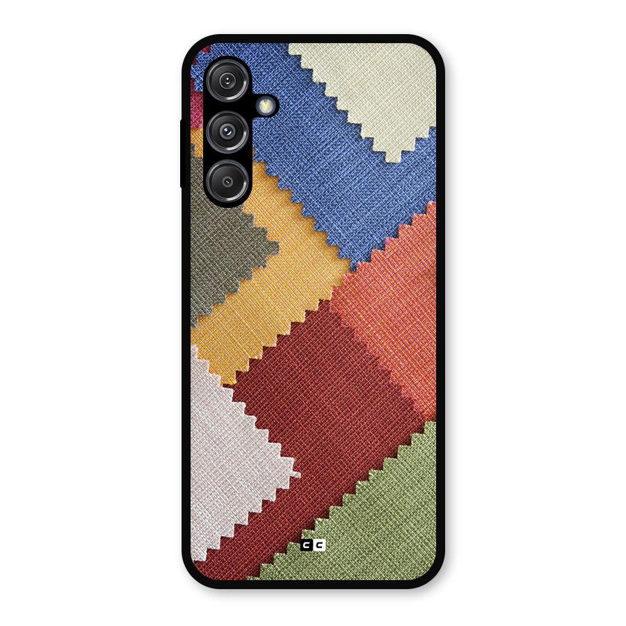 Printed Fabric Metal Back Case for Galaxy M34 5G