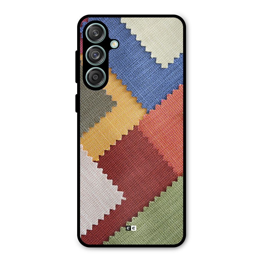 Printed Fabric Metal Back Case for Galaxy M55 5G