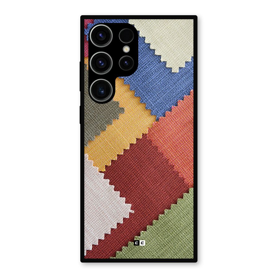 Printed Fabric Metal Back Case for Galaxy S23 Ultra