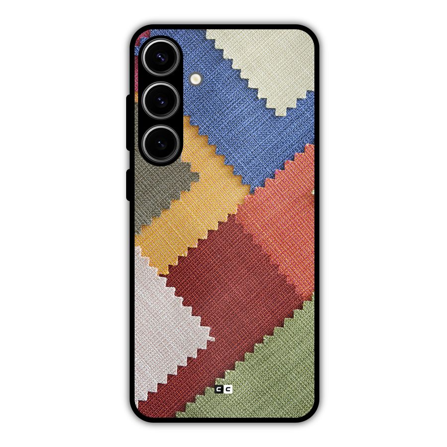 Printed Fabric Metal Back Case for Galaxy S24 Plus