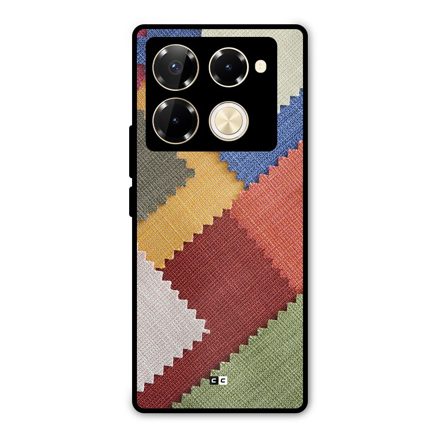 Printed Fabric Metal Back Case for Infinix Note 40 Pro