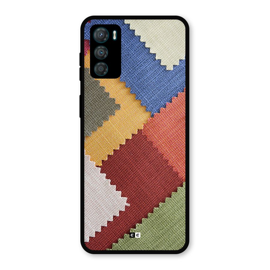 Printed Fabric Metal Back Case for Moto G42