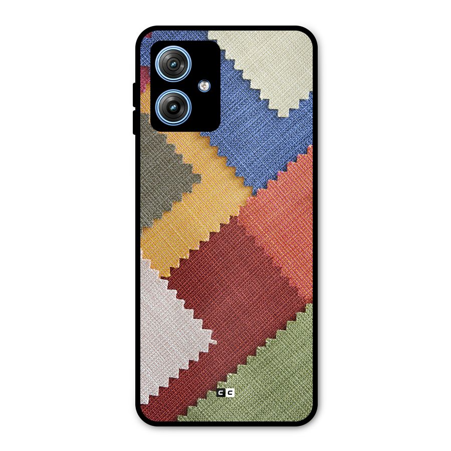 Printed Fabric Metal Back Case for Moto G54