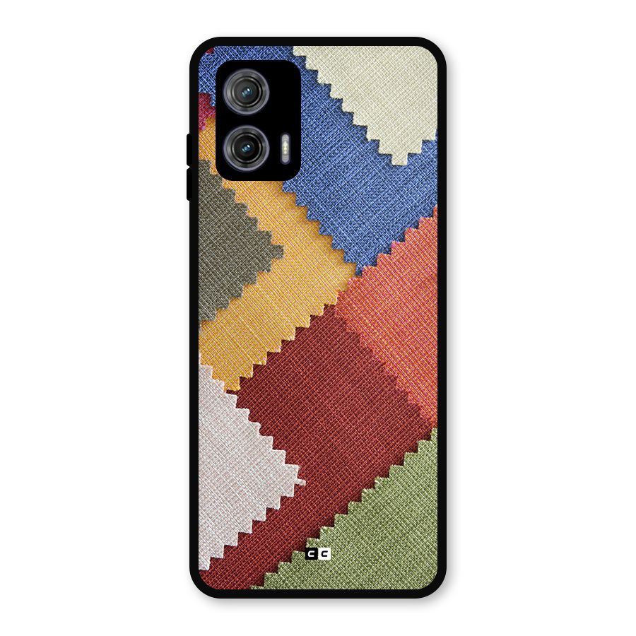 Printed Fabric Metal Back Case for Moto G73