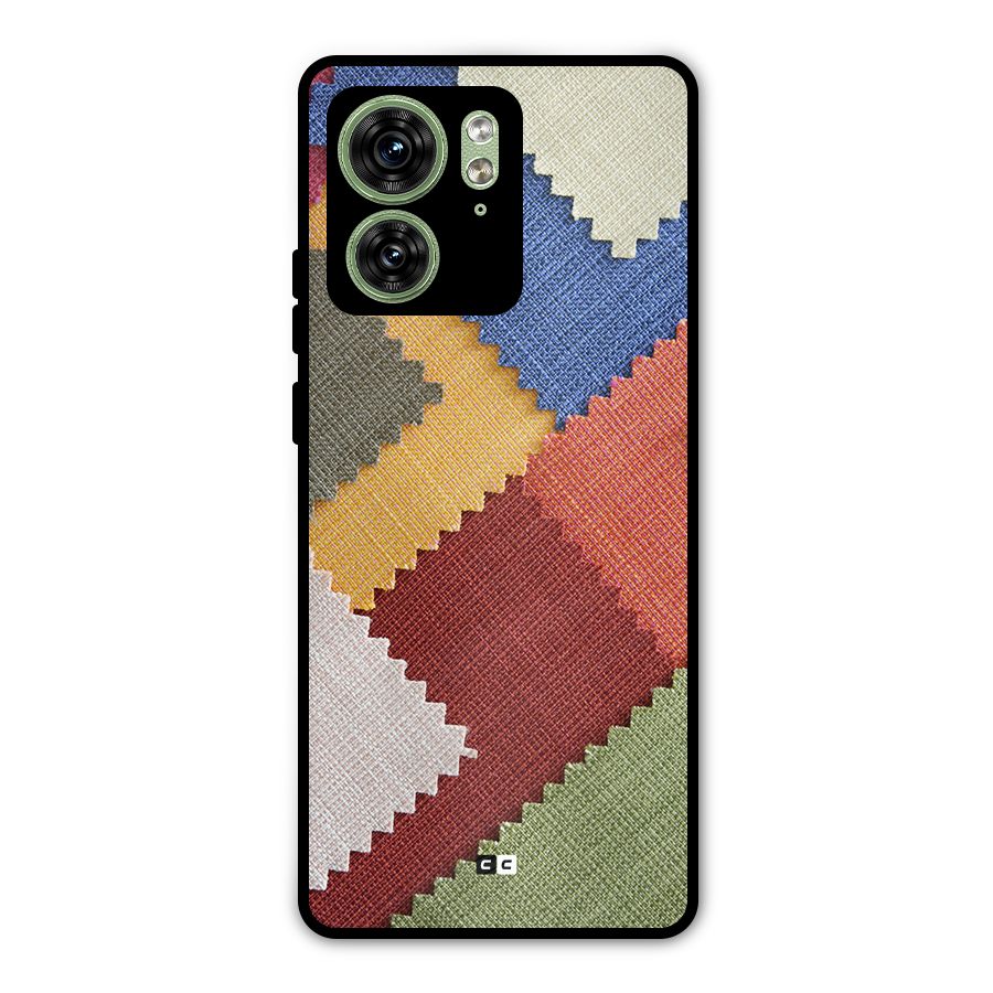 Printed Fabric Metal Back Case for Motorola Edge 40 5G