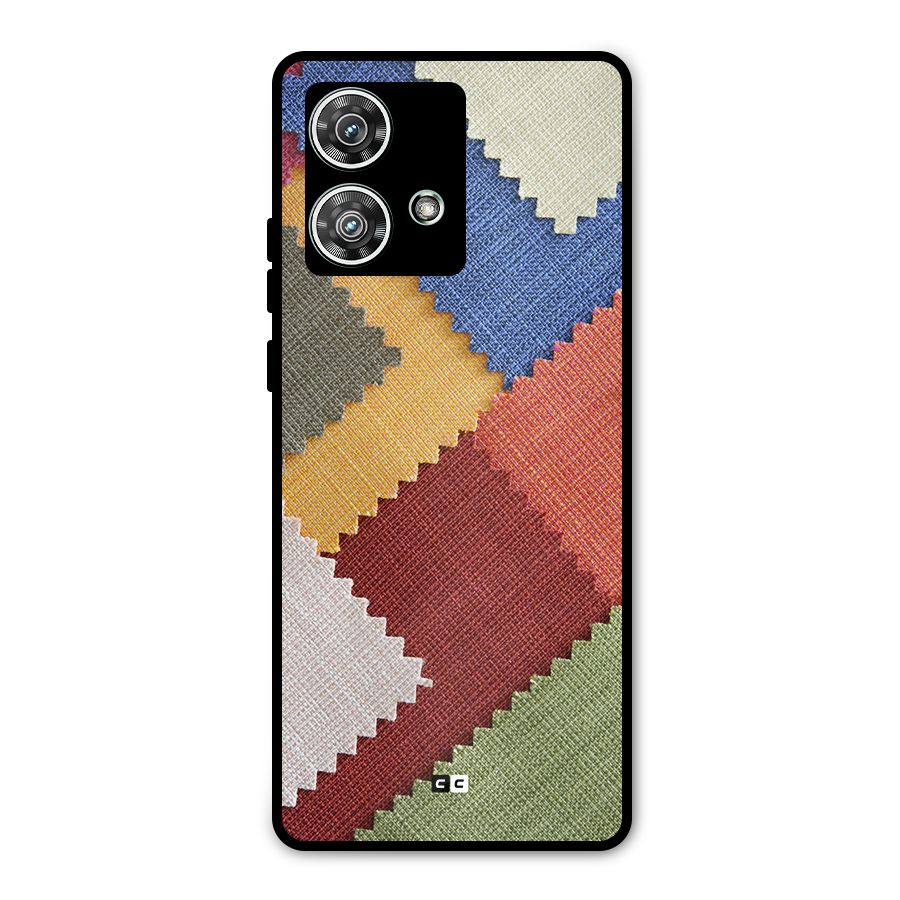 Printed Fabric Metal Back Case for Motorola Edge 40 Neo