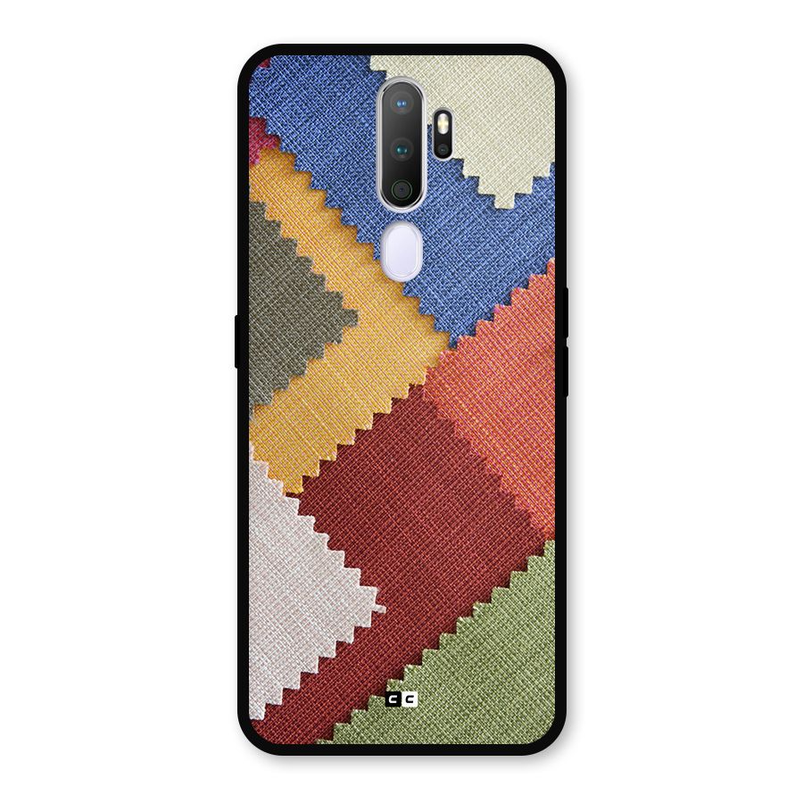 Printed Fabric Metal Back Case for Oppo A5 (2020)