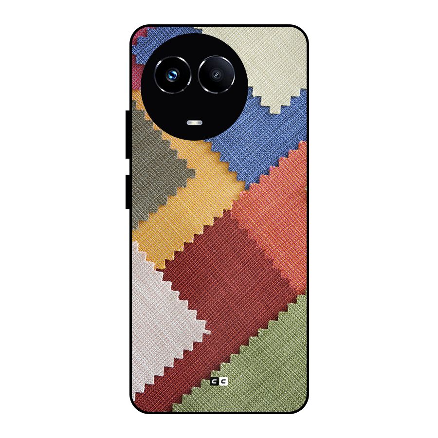 Printed Fabric Metal Back Case for Realme 11 5G