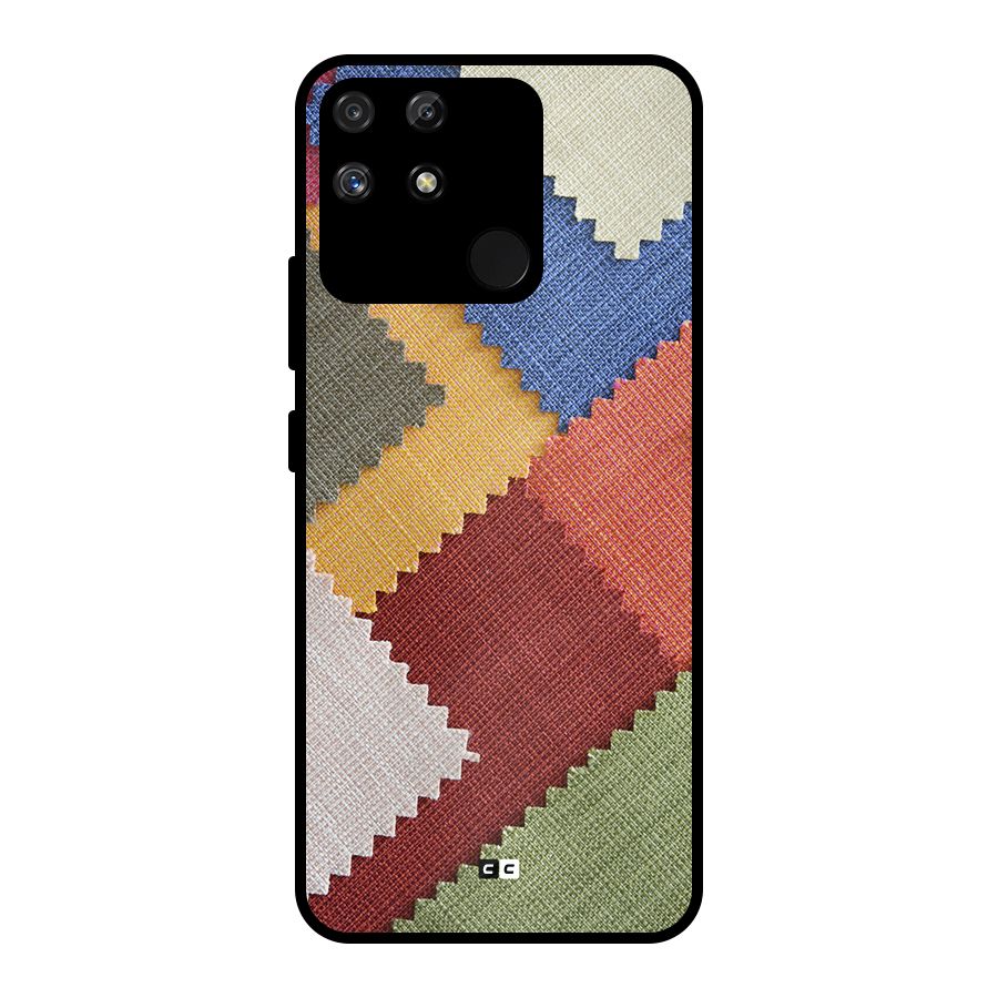 Printed Fabric Metal Back Case for Realme Narzo 50A