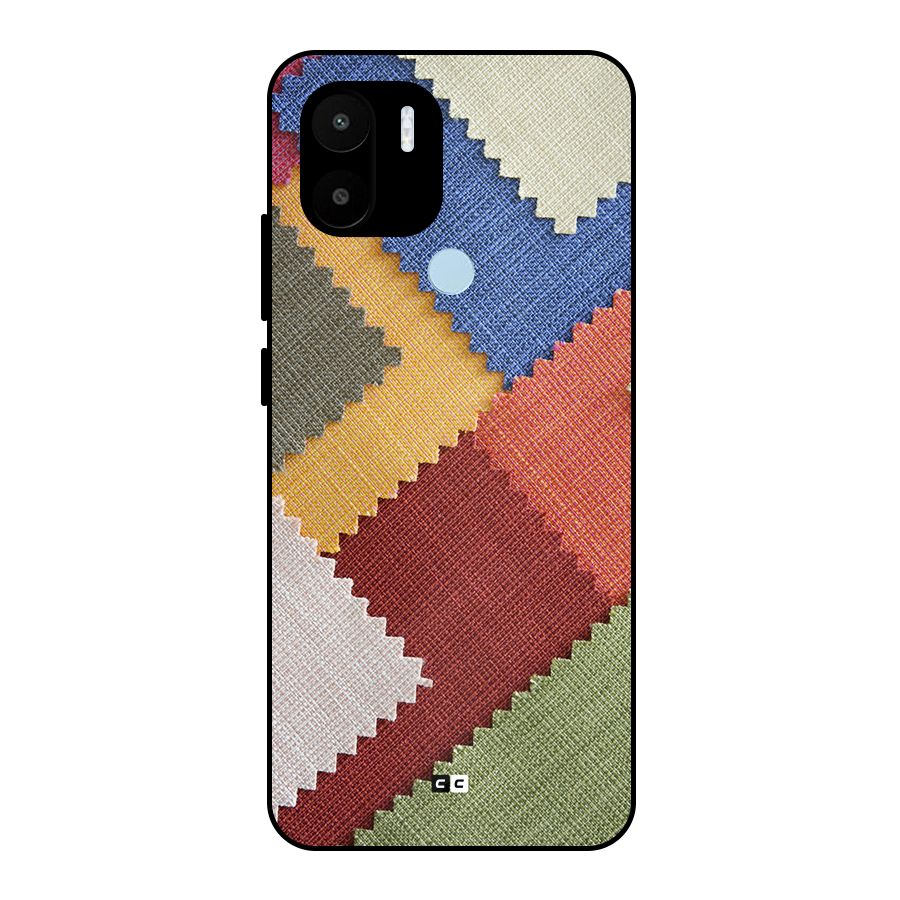 Printed Fabric Metal Back Case for Redmi A1 Plus