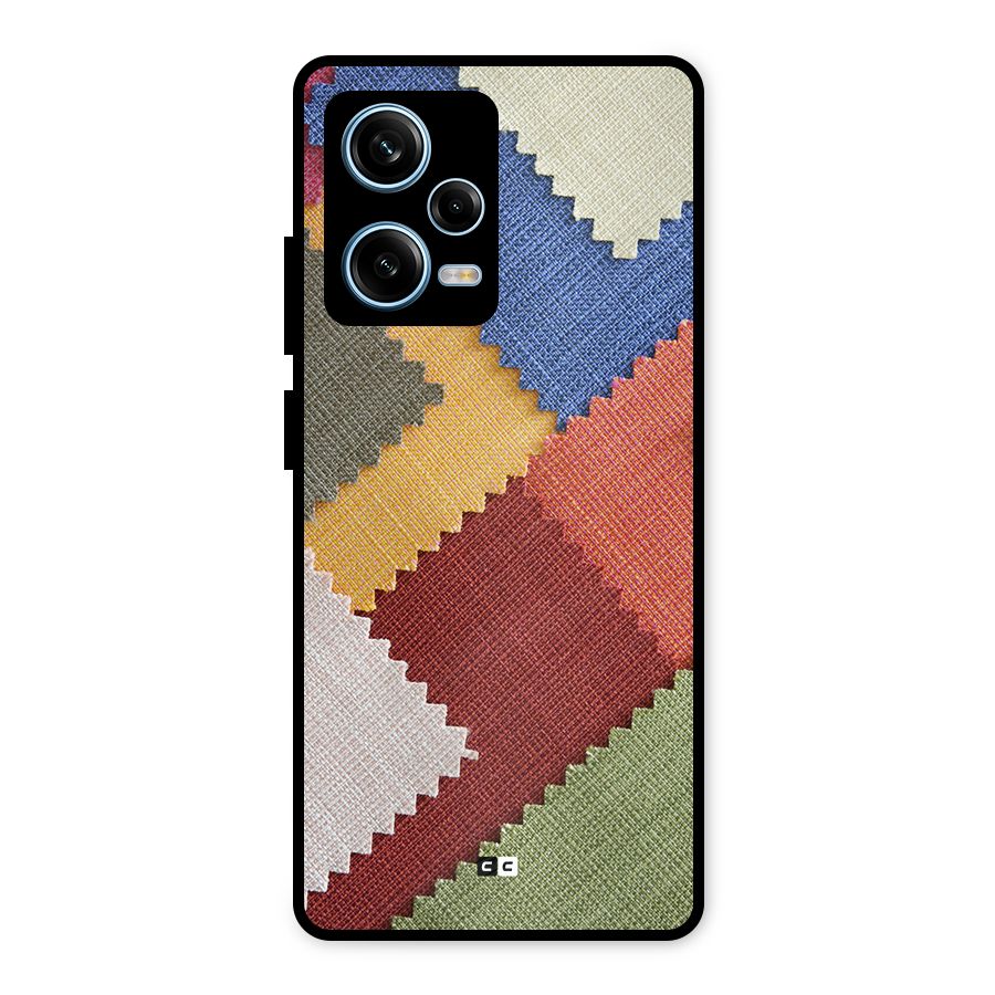 Printed Fabric Metal Back Case for Redmi Note 12 Pro